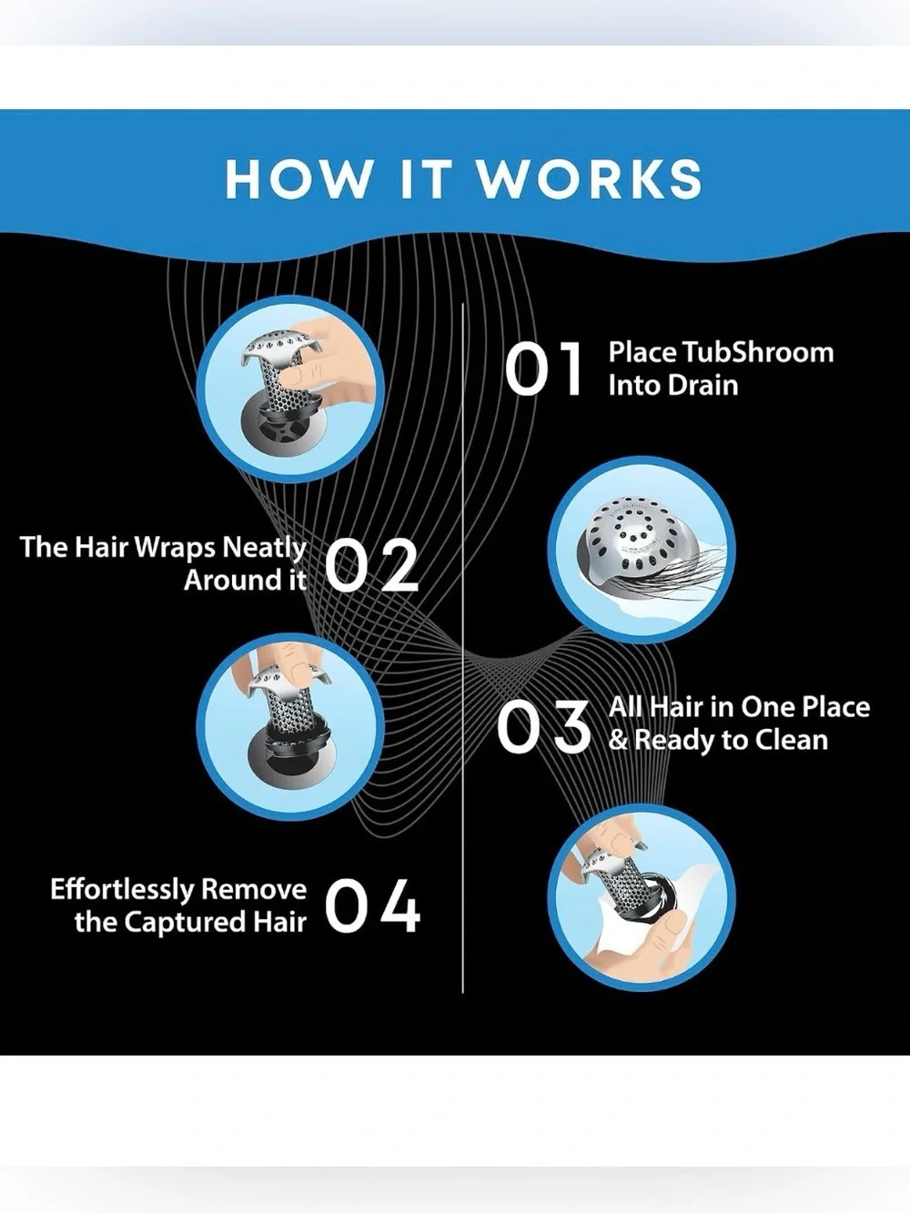 TubShroom Ultra Stainless Steel Platinum Bundle Revolutionary Drain Protector